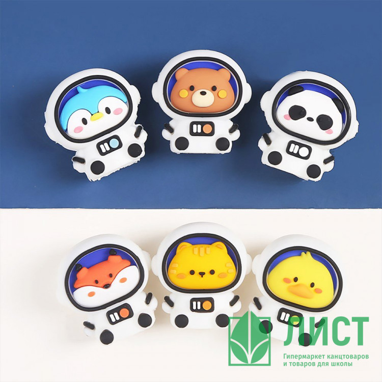Точилка пластиковая (deVENTE) Space Team 1 отверстие покрытие Soft Touch ассорти арт.8031408