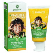 Зубная паста Synergetic 50 мл Клубничка и банан (желтая) арт.201009 (Ст.12)