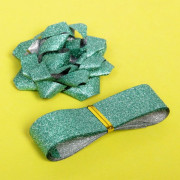 Набор для упаковки "Мерцание" (Бант 6см,лента 2см*3м) зеленый арт.144-0078