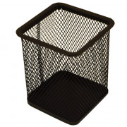 Подставка д/ручек и карандашей металлическая (deVENTE) черная, сетчатая, 8x8x9,8см арт.4104718