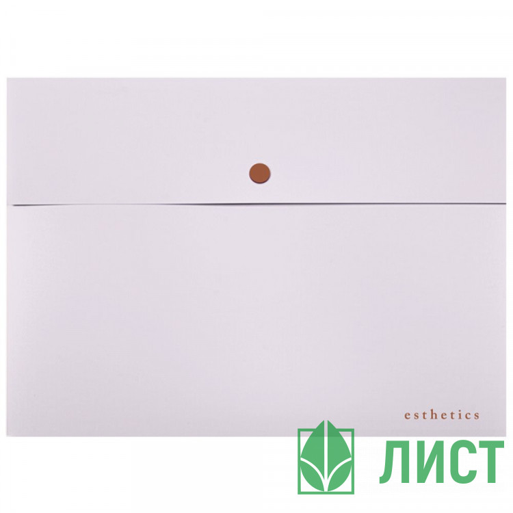 Папка-конверт на кнопке "deVENTE. Эстетик (Esthetics)" A4 (320х235 мм) 350 мкм, фактура "soft-touch", непрозрачная лавандово-пепельная арт.3072516