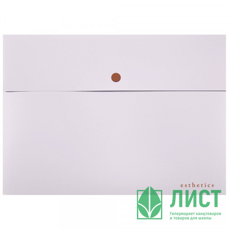 Папка-конверт на кнопке "deVENTE. Esthetics" A4 (320х235 мм) 350 мкм, фактура "soft-touch", непрозрачная лавандово-пепельная арт.3072516