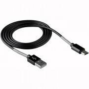 Кабель USB - micro USB "WALKER" Apple Х iPhone C720 с пружинами, черный