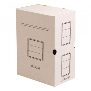 Короб архивный А4 гофрокартон 150мм белый вырубной замок арт.809771/219276