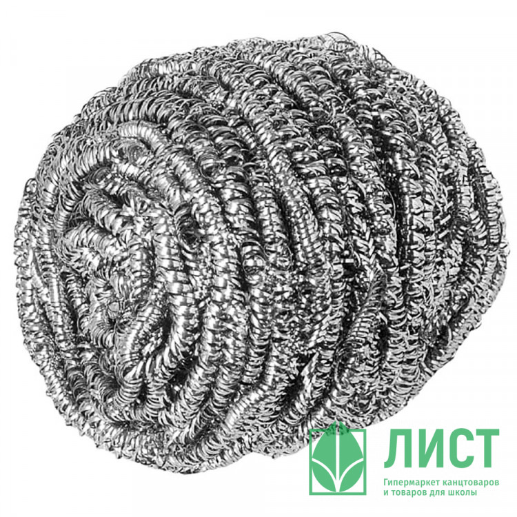 Мочалка для посуды металлическая, спираль, 1 штука 10г арт.140093