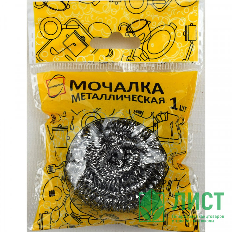 Мочалка для посуды металлическая, спираль, 1 штука 10г арт.140093