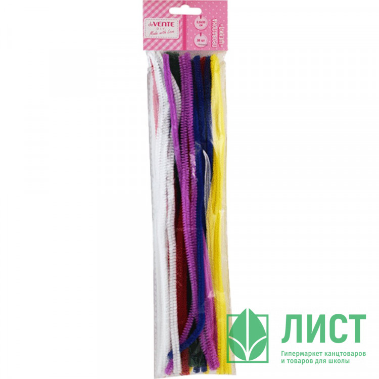 Проволока пушистая Шенил в наборе 30 штук (deVENTE) 0,6х30 см ассорти арт.8000090