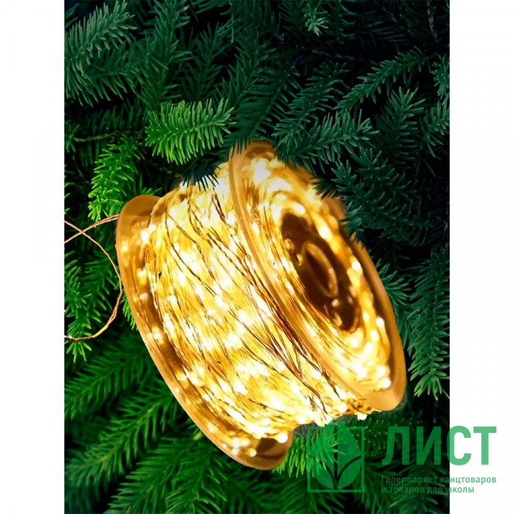 Гирлянда эл.д/дома 200м 2000LED Нить "Роса" цв.теплый белый 8реж. IP44 арт.93629