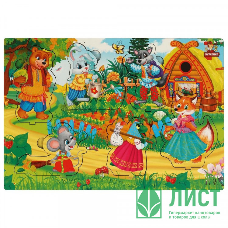 Игра деревянная Теремок (Буратино) 23*17 см арт.BRT01
