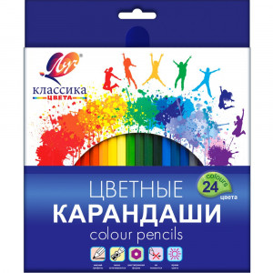 Карандаши цветные ЛУЧ Классика 24 цвета арт.29С 1712-08