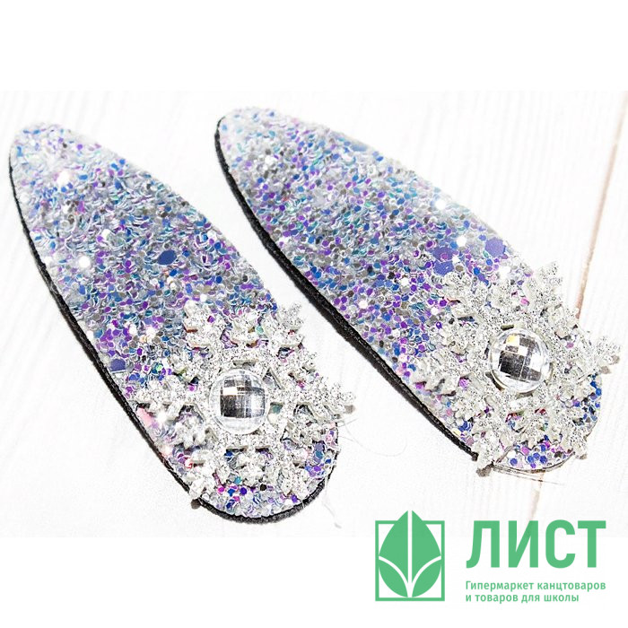 Зажим для волос Снежинка арт.1445