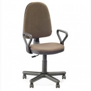 Кресло для оператора пластик/ткань PRESTIGE коричневый (B-17/28)