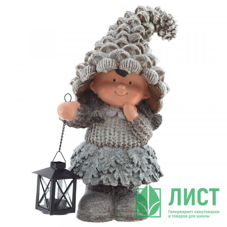 Фигура напольная декоративная "Девочка с фонариком" 42см арт.822535