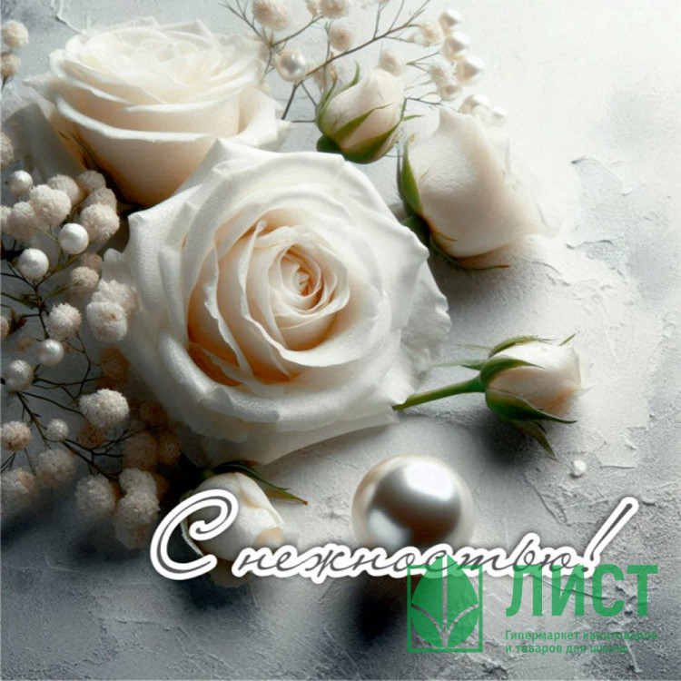 Открытка-мини "С нежностью!" 7*7см арт.МБ-00366