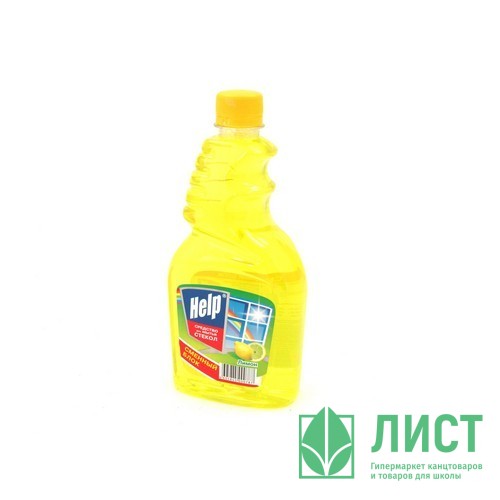 Чистящее средство для стекол 500мл запасной блок Help Лимон
