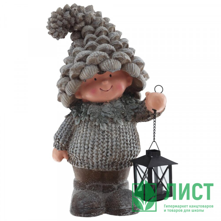 Фигура напольная декоративная "Мальчик с фонариком" 41см арт.822536