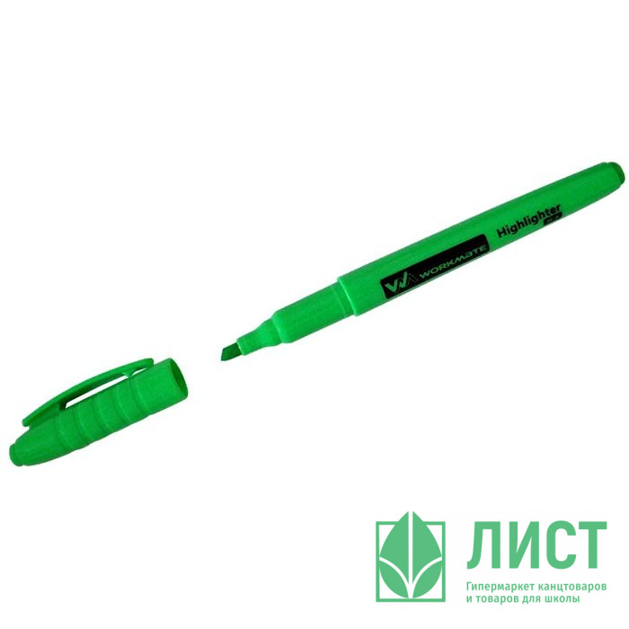 Маркер флюорисцентный  WorkMate 1-4мм скош зеленый арт.14-4391