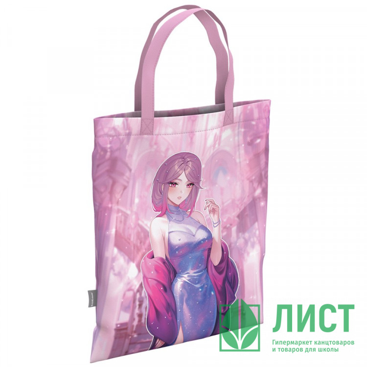 Сумка шопер ErichKrause Аниме Rose розовый 40x32 см арт.60950