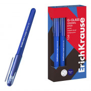 Ручка гелевая не прозрачный корпус (ErichKrause) G-Glass Stick Original синий, 0,5мм, игла арт.61301 (Ст.12)