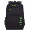 Рюкзак для мальчиков (GRIZZLY) арт RU-430-10/3 черный-салатовый 32х45х23 см - 