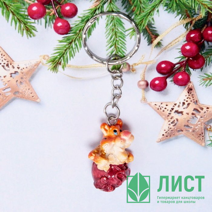 Брелок "Тигр Гром с мешком денег" 3*2,5см в ассортименте арт.541-430