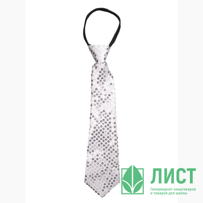 Галстук карнавальный "Серебро" арт.34630