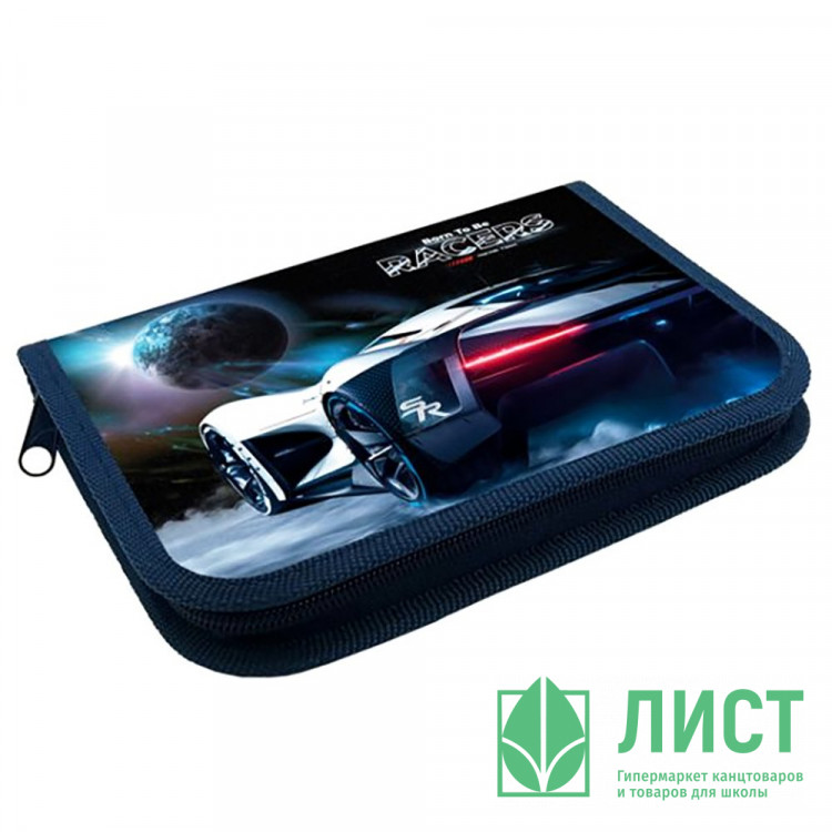 Пенал 1 отделение с откидной планкой (ОНИКС) ПКК 07-5 Space auto 190х130мм ламиннированный картон