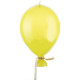 Украшение декоративное стекло 10см "Воздушный шарик" желтый арт.10112