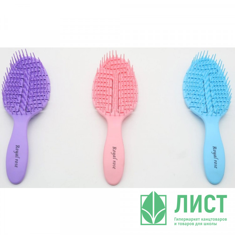 Расческа массажная 20,5см продувная цв. асс. арт.2021T