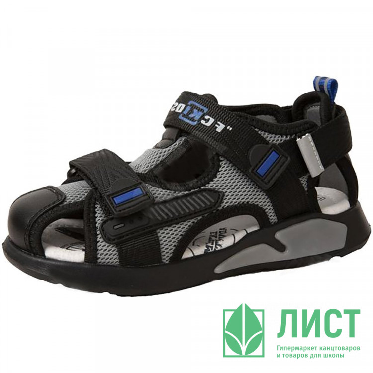 Сандалии для мальчика (TOM.MIKI) цвет черный верх-искусственная кожа подкладка-натуральная кожа размерный ряд 27-32 арт.RR1604_T-10573-B