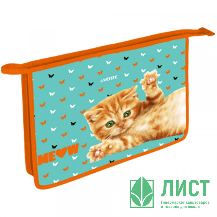 Папка школьная для тетрадей А4 на молнии (deVENTE) Meow арт. 8053307