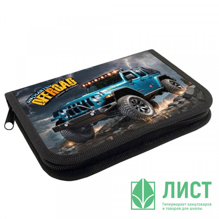 Пенал 1 отделение (Оникс) ПКК 04- 5 Джип синий 190х130мм ламинированный картон арт.86558