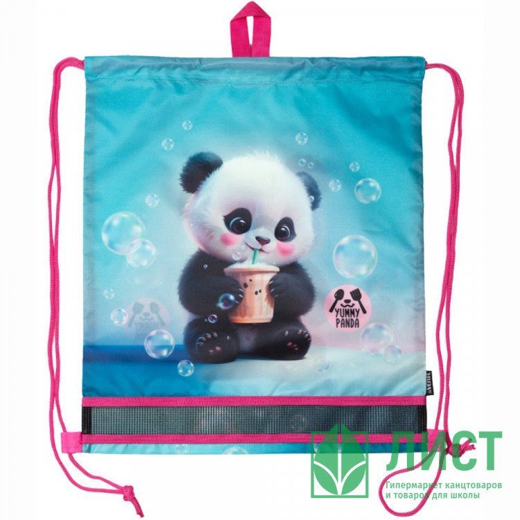 Сумка для сменной обуви 1 отделение (deVENTE) Yummy Panda 40х47 см арт.7040545