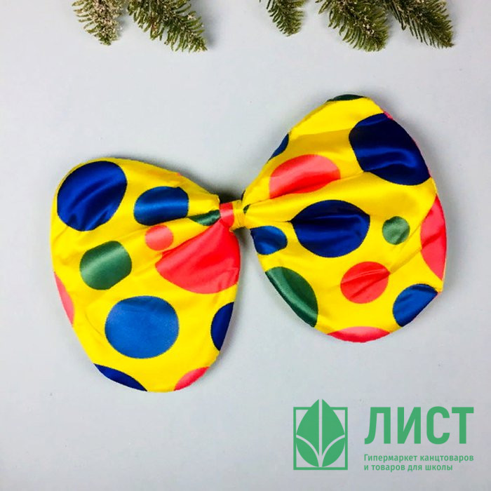 Галстук-бабочка карнавальный "Бант радуга" в ассортименте арт.770-0448