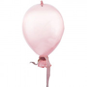 Украшение декоративное стекло 10см "Воздушный шарик" розовый арт.10114