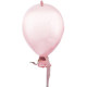 Украшение декоративное стекло 10см "Воздушный шарик" розовый арт.10114