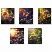 Тетрадь А5 клетка 96 листов скоба (ErichKrause) Glassy глянцевая ламинация ассорти арт.65239