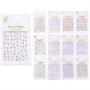 Наклейки декоративные для ногтей Mazari 8,5*13 см 18 дизайнов ассортимент арт.M-20744