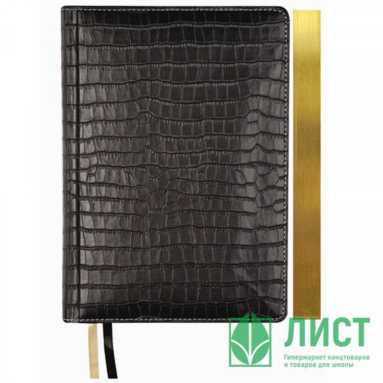 Ежедневник недатированный "deVENTE. Wild" B6 (120 ммx170 мм) 272 стр, кремовая бумага 70 г/м² с золотым срезом, печать в 2 краски, твердая обложка из искусственной кожи с поролоном, отстрочка, перфорация, закругленные уголки, 2 ляссе, в подарочной коробке