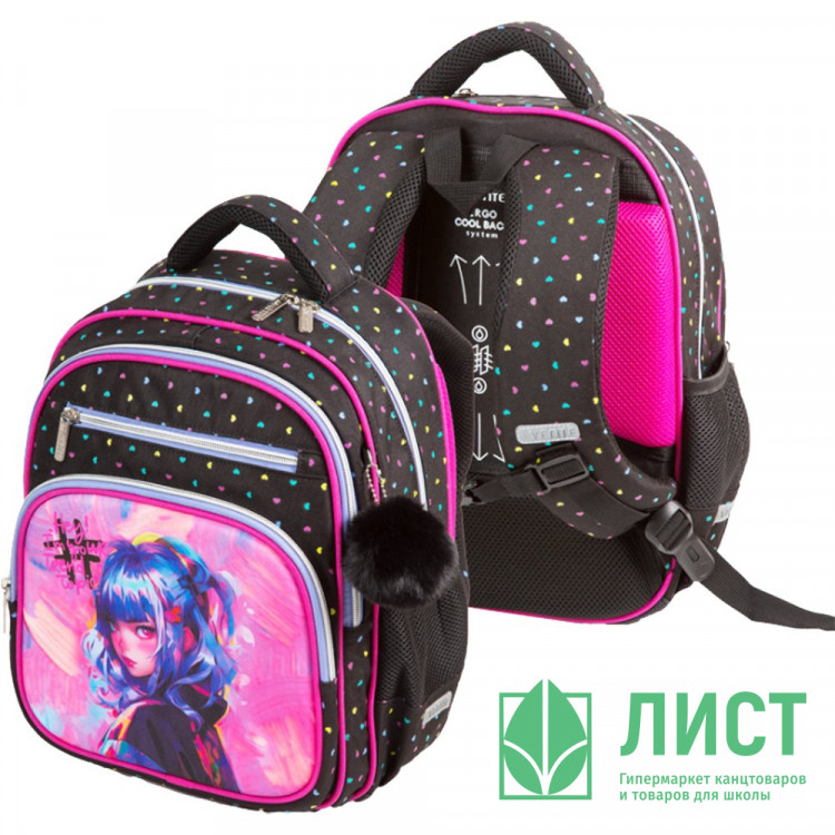 Ранец для девочек школьный (deVENTE) Grade. Hey Girl + брелок 37x28x16см арт.7033531