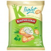 Сухарики "Кириешки Light" сметана с зеленью 33г пшеничные арт.БС510
