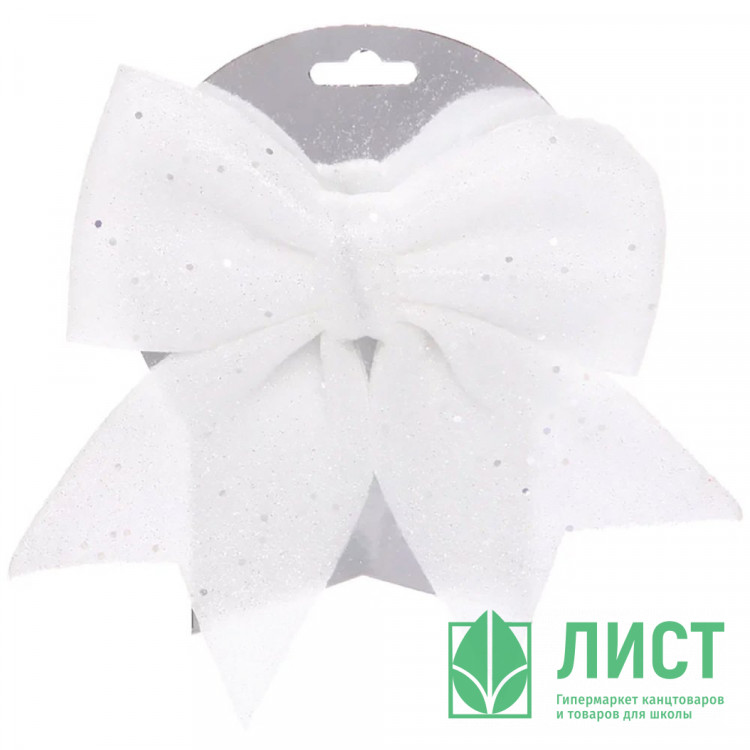 Украшение декоративное "Бант" 15*20см "Нежность" цв.белый арт.185-0840