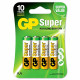 Батарейки GP Super LR06 (АА) алкалиновые BL4 (цена за упаковку)