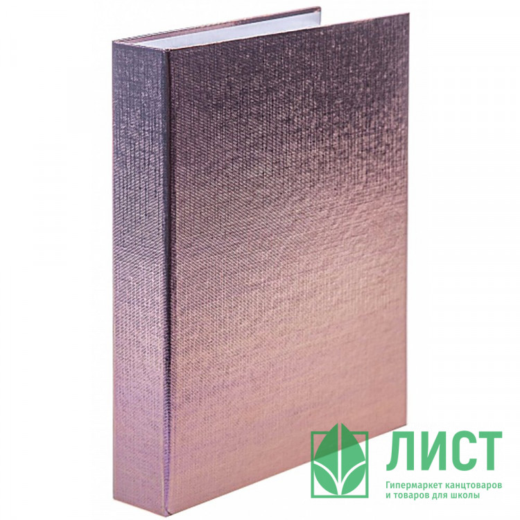 Тетрадь на кольцах А5 клетка 120 листов (Hatber) Бумвинил METALLIC Коричневая арт 120ТК5В1_03404