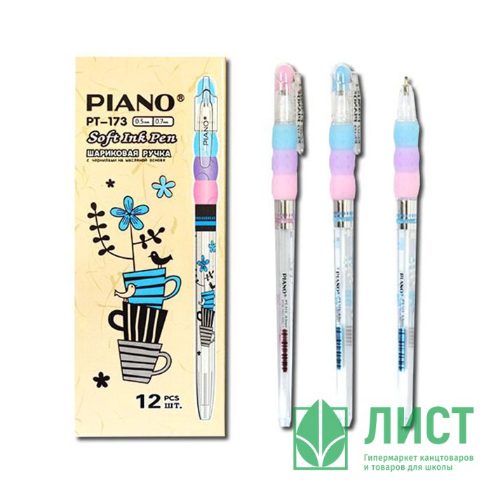 Ручка шариковая детская (PIANO) Птички масляная арт.РТ-173