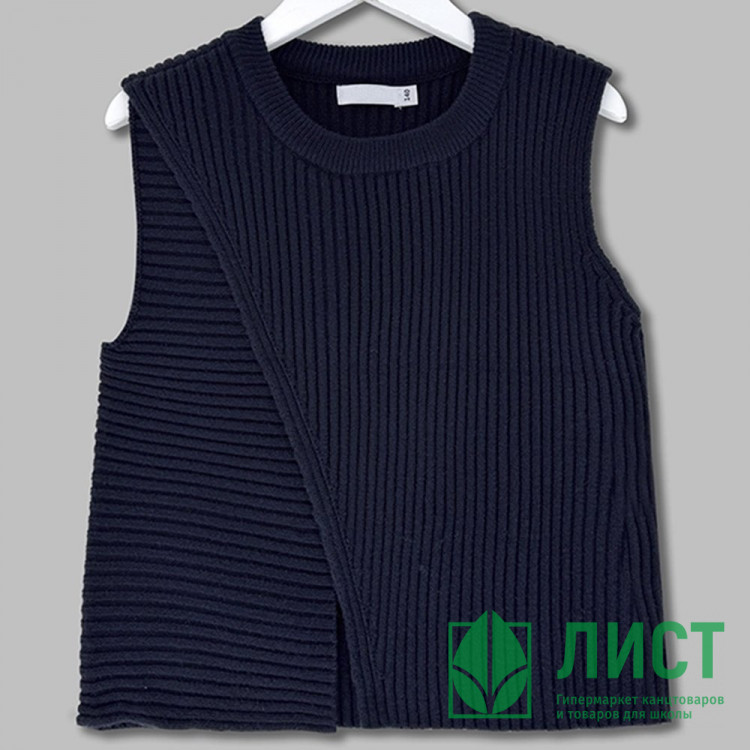 Жилет для девочки (Делорас) арт.M64380 размер 34/134-44/164 цвет синий