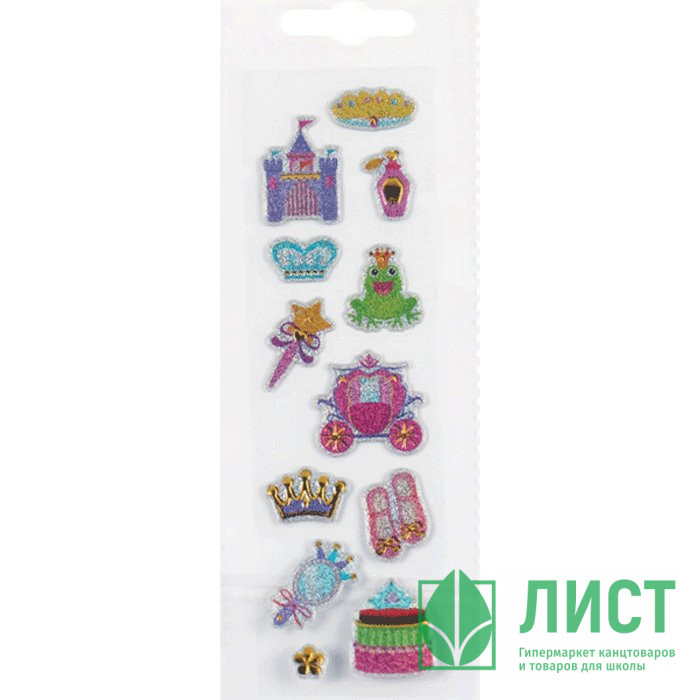 Наклейки (deVENTE) объемные с блеском и теснением Princess 5x15,5см арт.8002107