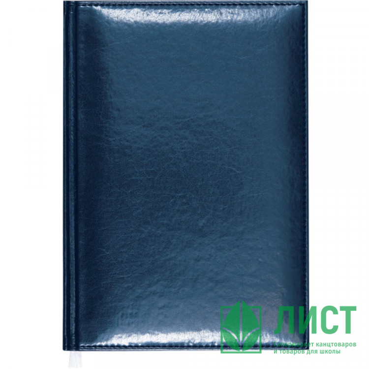 Ежедневник недатированный "Attomex Visa" A5 (145 ммx205 мм) 272 стр, темно-синий, белая бумага 70 г/м², печать в 1 краску, твердая обложка из искусственной кожи с поролоном, отстрочка, термо тиснение, перфорация, 2 ляссе, в термоусадочной пленке  арт.2034