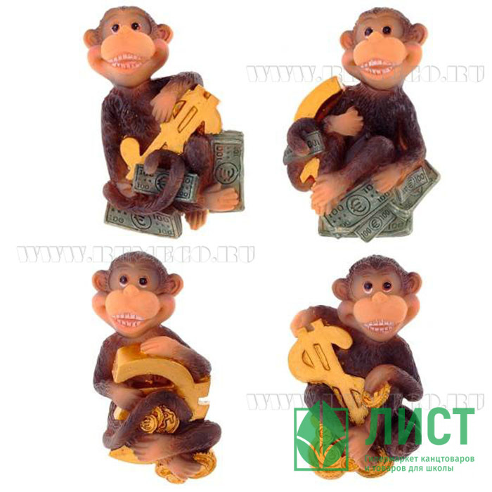 юМагнит СИМВОЛ ГОДА "Обезьянка. Богатства!" 7см асс. арт.675008