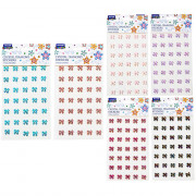 Наклейки-стразы пластиковые (Mazari) Бантики 9,2*15,5 см 6 дизайнов арт.M-20456